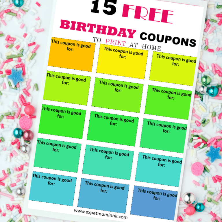 free printable birthday coupons