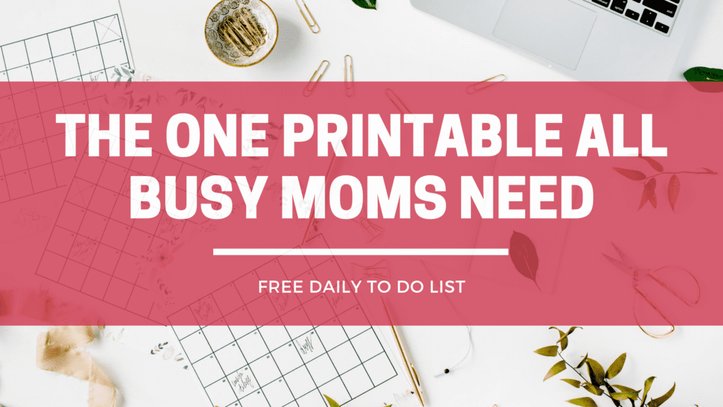 THE ONE PRINTABLE ALL BUSY MOMS NEED
