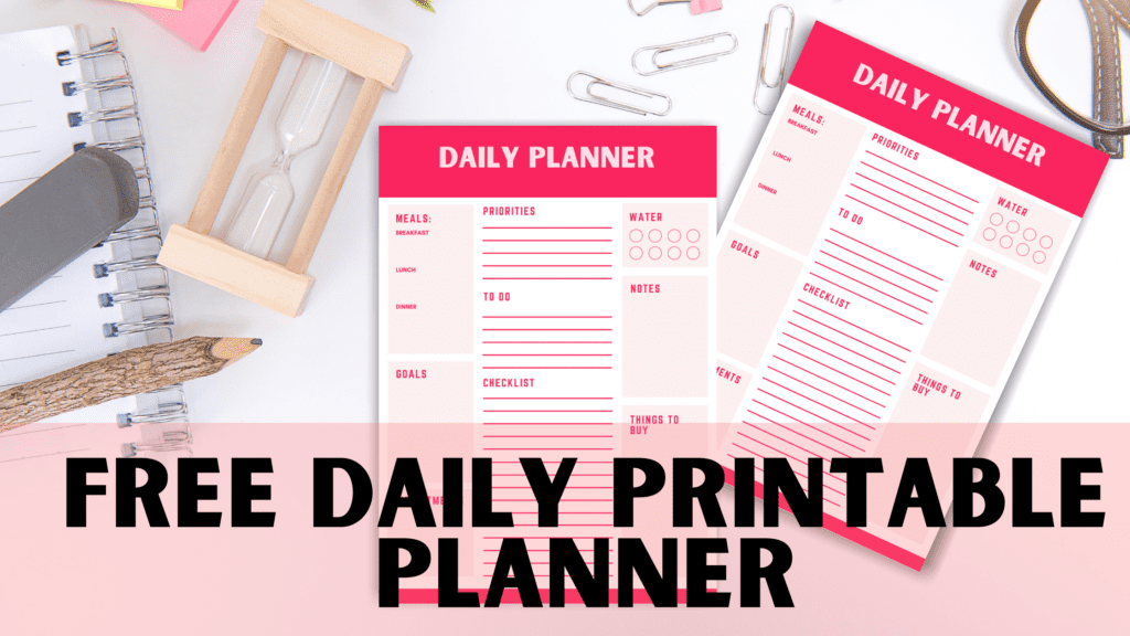 free daily printable planner for busy moms