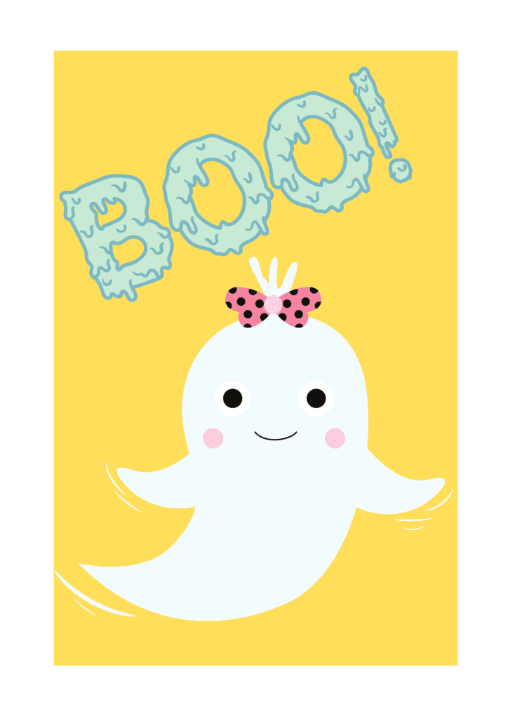 Free Ghost Printable Halloween Wall Art For Your Halloween Party Decorations