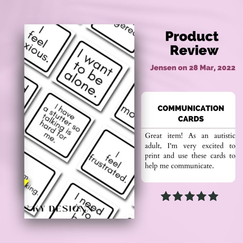 review from kydesignx communication cards