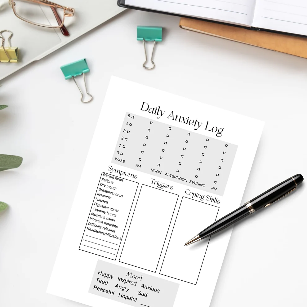 PRINTABLE ANXIETY LOG